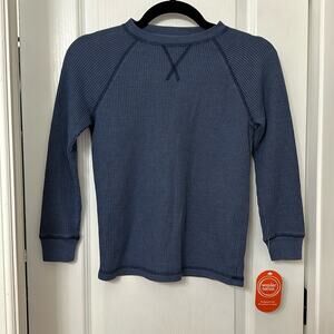 Wonder Nation Boys Blue Long Sleeve Thermal Shirt size S (6-7)